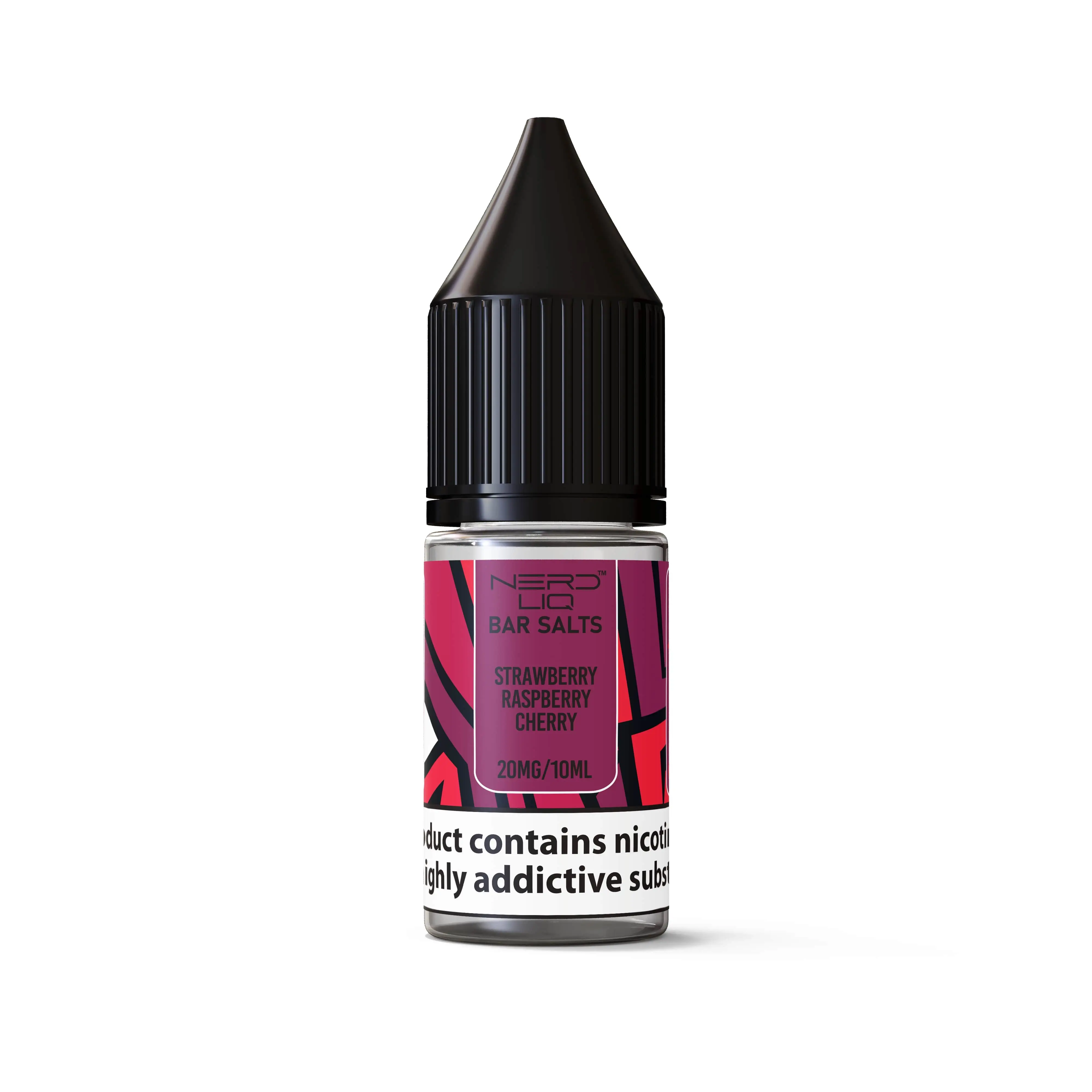  Strawberry Raspberry Cherry Nic Salt E-liquid by Nerd Liq 10ml 